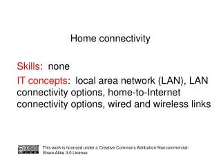 Home connectivity