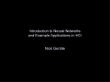 Introduction to Neural Networks and Example Applications in HCI Nick Gentile