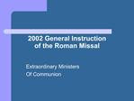 2002 General Instruction of the Roman Missal