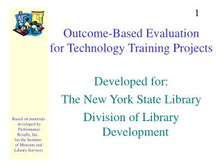 Outcome-Based Evaluation for Technology Training Projects