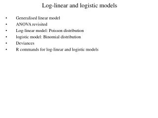 Log-linear and logistic models