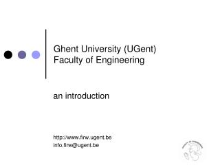 Ghent University (UGent) Faculty of Engineering