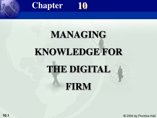 MANAGING KNOWLEDGE FOR THE DIGITAL FIRM