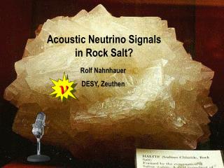 Acoustic Neutrino Signals in Rock Salt?
