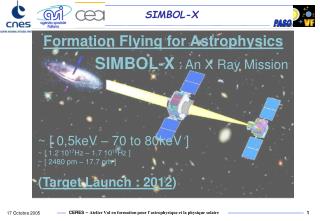 Formation Flying for Astrophysics SIMBOL-X : An X Ray Mission
