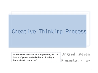 Creative Thinking Process