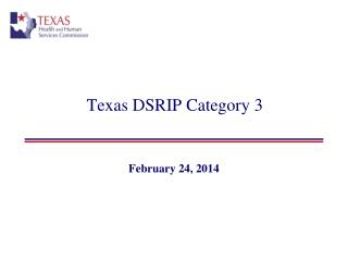 Texas DSRIP Category 3