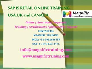 sap is Retail online training USA,UK and Canada