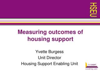 Measuring outcomes of housing support