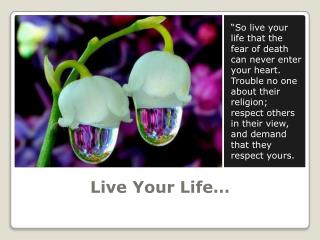 Live Your Life