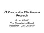 VA Comparative Effectiveness Research