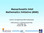 Massachusetts Intel Mathematics Initiative MIMI