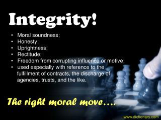 Integrity!