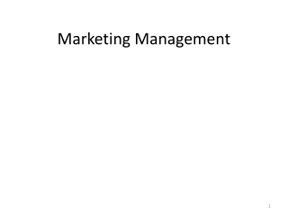 Marketing Management