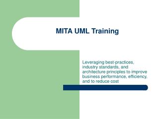MITA UML Training