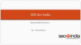 General Seo Services, and On, and On...