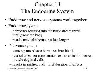 Chapter 18 The Endocrine System