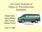 Life Cycle Analysis of Glass vs. Polycarbonate Sidelights