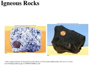 Igneous Rocks