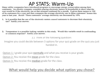 AP STATS: Warm-Up