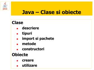 Ppt Java Clase Si Obiecte Powerpoint Presentation Free