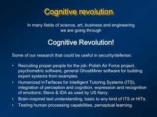 PPT - Cognitive revolution PowerPoint Presentation, free download - ID ...