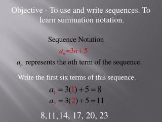 Sequence and Series