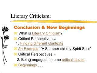 Literary Criticism: