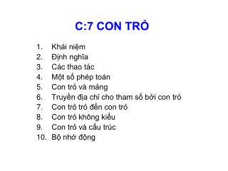 C:7 CON TRỎ