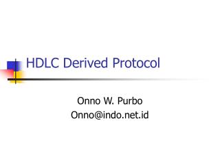 HDLC Derived Protocol