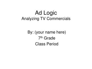 Ad Logic Analyzing TV Commercials