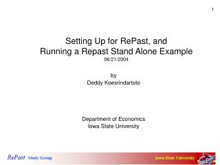Setting Up for RePast, and Running a Repast Stand Alone Example 06/21/2004