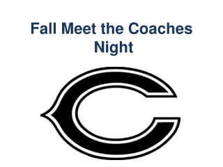 Fall Meet the Coaches Night