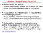 Review: Design Pattern Structure