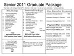 Senior 2011 Graduate Package Year book is 65 and grad night is 75 Subtract it from dues if you do not want either ite