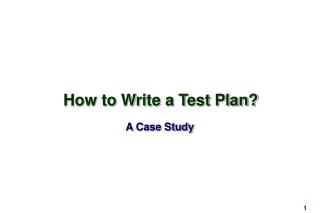 How to Write a Test Plan?