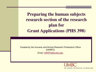 Preparing the human subjects research section of the research plan for Grant Applications (PHS 398)