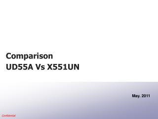 Comparison UD55A Vs X551UN