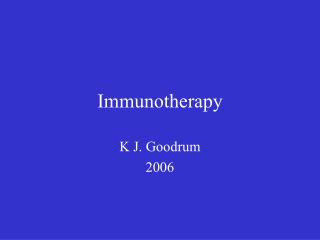 Immunotherapy