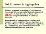 Soil Structure Aggregation