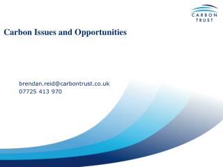 Carbon Issues and Opportunities