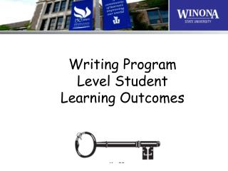 Writing Program Level Student Learning Outcomes