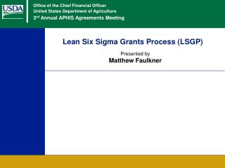 Lean Six Sigma Grants Process (LSGP)
