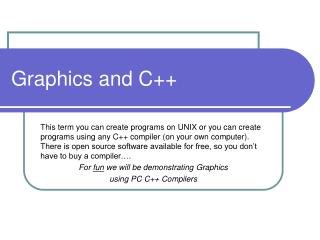 Graphics and C++