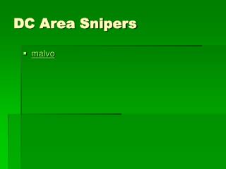 DC Area Snipers