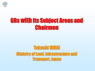 GRs with Its Subject Areas and Chairmen