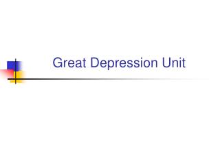 Great Depression Unit