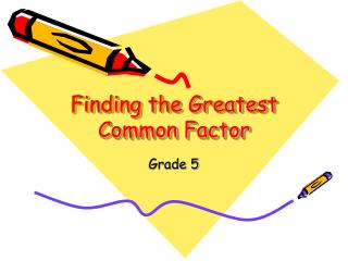 Finding the Greatest Common Factor