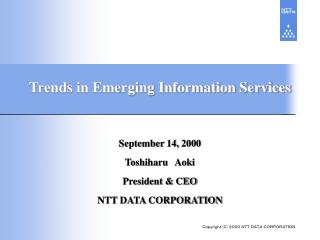 Trends in Emerging Information Services