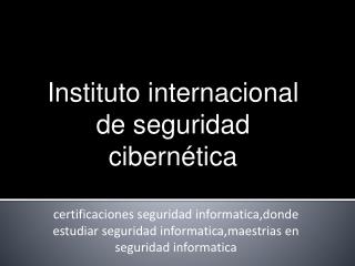 Certificaciones seguridad informatica